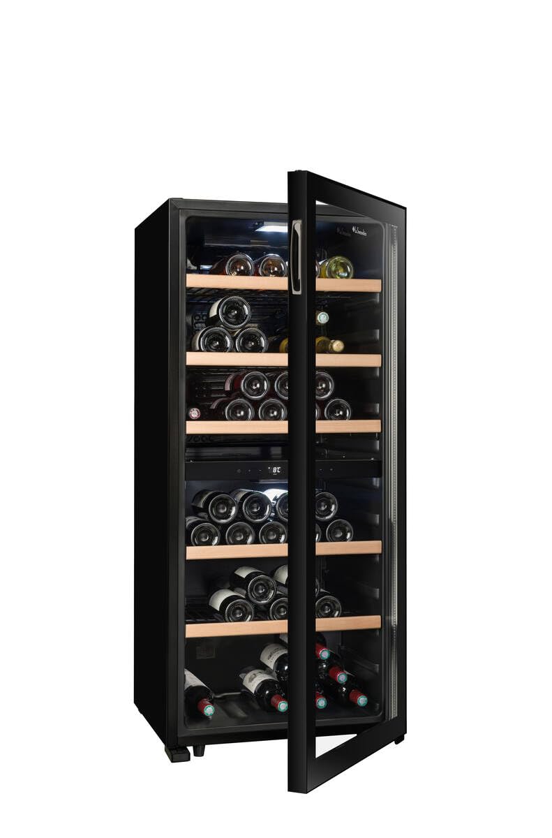 LA SOMMELIERE Cave de mise à température double zone LS102DZBLACK 102 Bouteilles