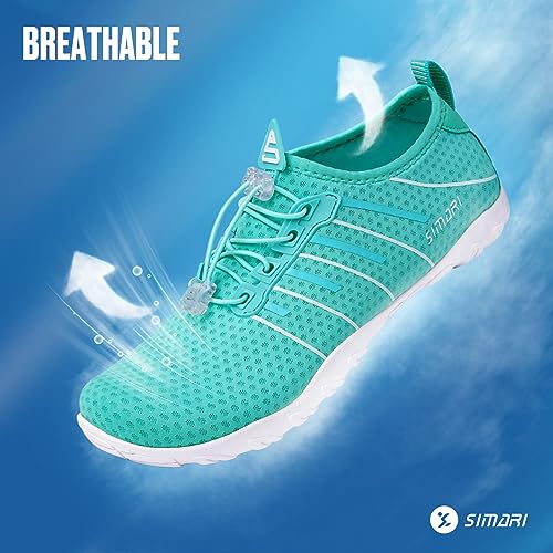 Image of SIMARI Water Shoes for Women Men - Barefoot Quick-Dry Aqua Socks | Lightweight Swim Shoes for Surfing, Swimming, Beach Sports, Kayaking, Diving | Non-Slip Design