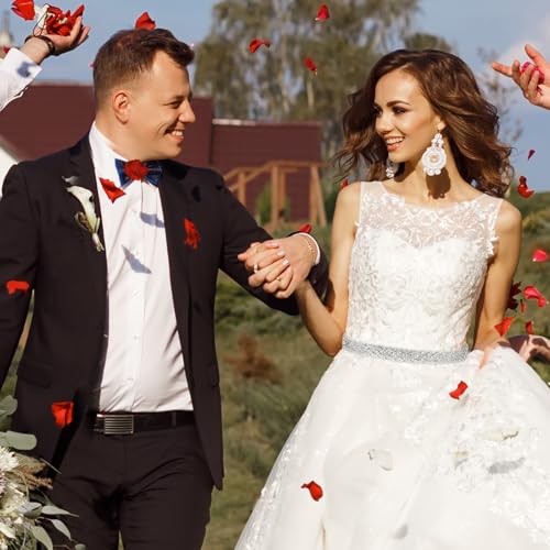 Rhinestone Belt for Formal Dress, Bridal Handmade Rhinestone Wedding Dress Belt for Women, Sparkly Crystal Belt with Black Ribbon for Formal Dress, Party, Holiday Celebration4