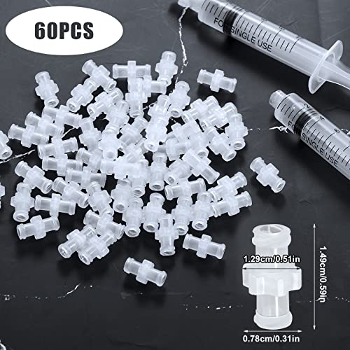 Adaptador de jeringa luer lock de 60 piezas con conectores de acoplamiento seguro 2