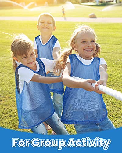 36 Pcs Pinnies Youth Scrimmage Vests Youth Pinnies For Sports Kids Soccer Basketball Jersey Practice Soccer Pinnies (Yellow, Dark Blue) #TOP6