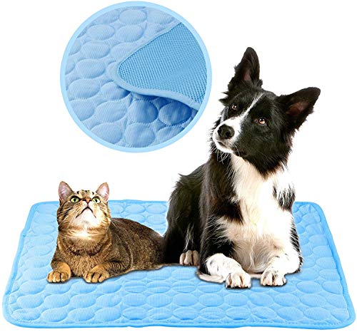 Gutsbox Kühlmatte para perros y gatos XL Kühlkissen Kühl Hundedecke Kaltgelpad Selbstkühlende Matte 100x70 cm Cover
