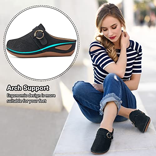 Alicegana Mules For Women Casual Summer Clog With Arch Support Shoes Slip On Sandals Comfy Wedge Shoes #TOP2
