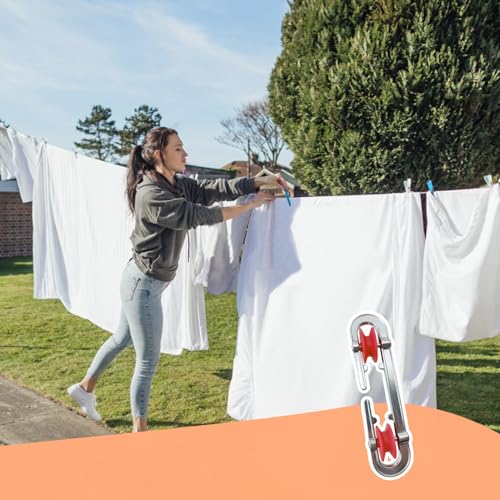 Clothesline Spreader 2Pcs Aluminium Heavy Duty Outdoor Clothes Line Separator Pulley for Long Clothesline and Heavy Loads Pulley, Tightener, Spreader - Image 3