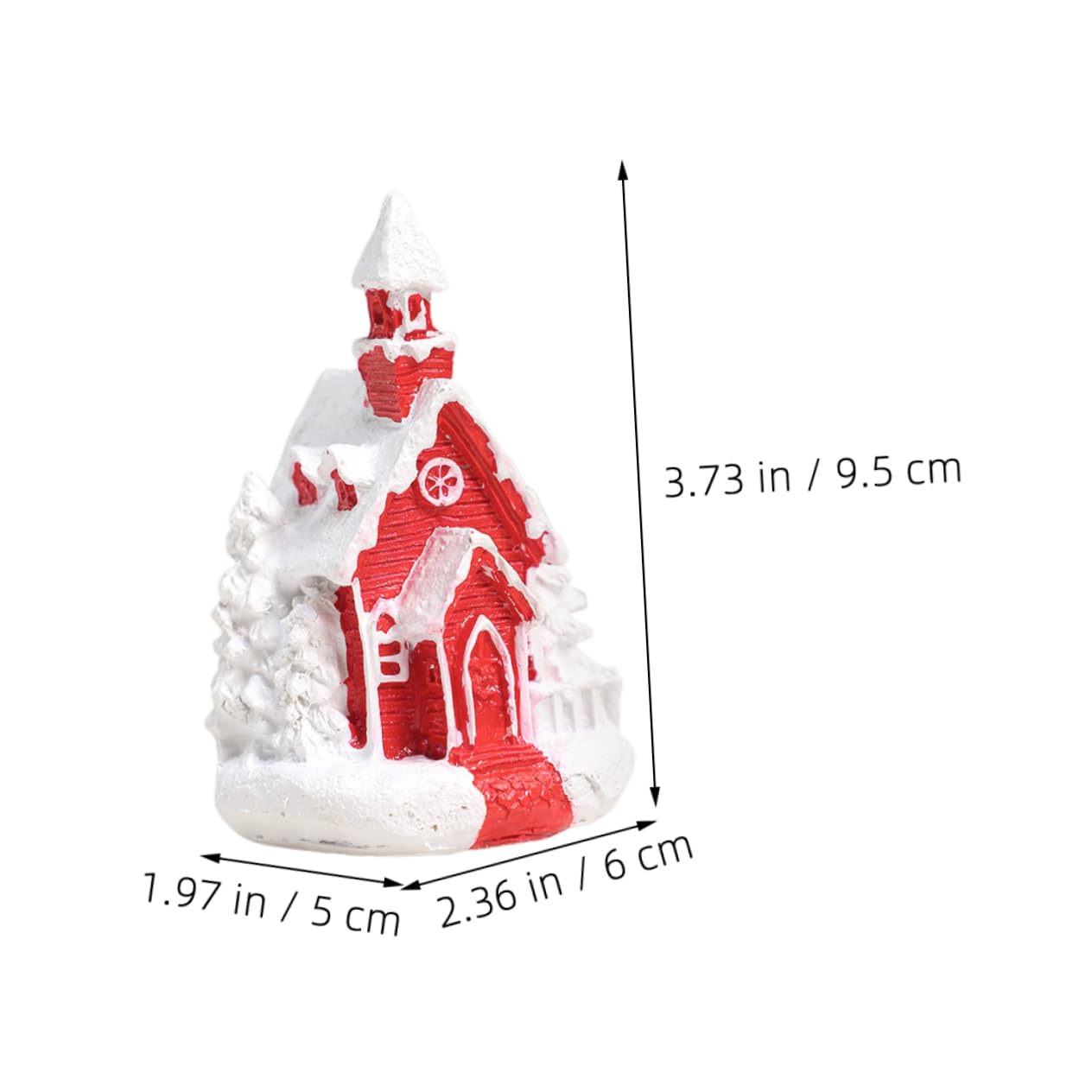 Toddmomy European Style Resin Christmas House Figurine for Holiday Tabletop Decor Versatile Winter Scene Ornament with Meticulous Detailing for Home and Office Decoration