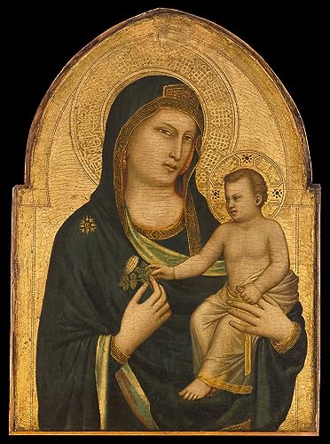 Toile Dame et enfant de Giotto Di Bondone impression tableau salon 60x90cm