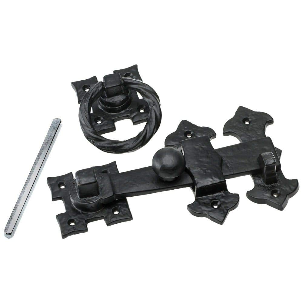 Eliza Tinsley Ring Gate Latch 180mm Black (Box of 5)