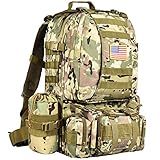 NOOLA Military Tactical Backpack Army Assault Pack Detachable Rucksack Molle Bag CP