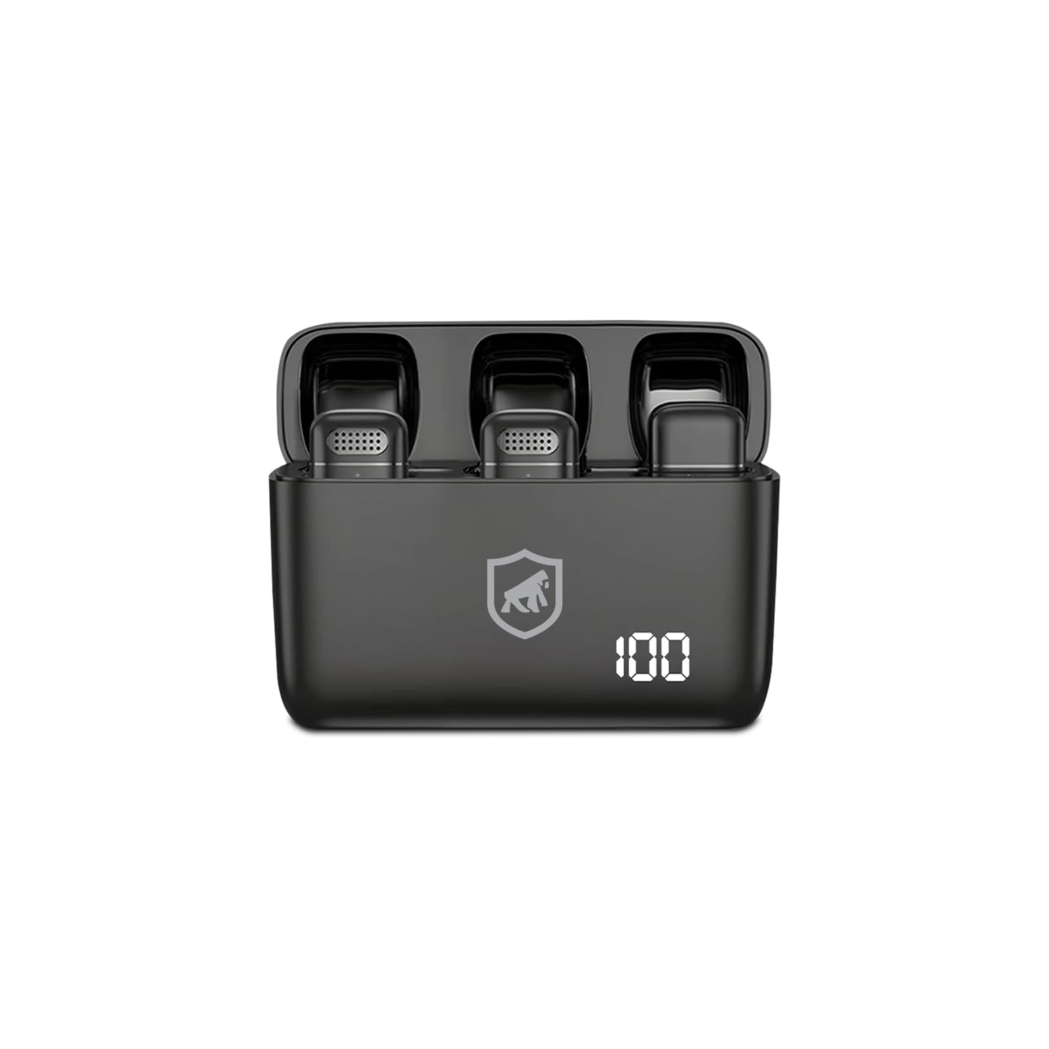 Gshield Microfone de Lapela 2 em 1 sem Fio para Celular Tipo C + Adaptador Lightning