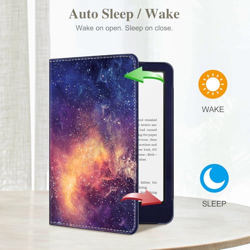 Image of Fintie Case for 7 inch /6.8 inch Kindle Paperwhite(12th /11th Generation-2024 /2021) and Kindle Colorsoft Signature Edition -Slim Foldable Stand Cover Auto Wake /Sleep for Paperwhite 2024, Galaxy