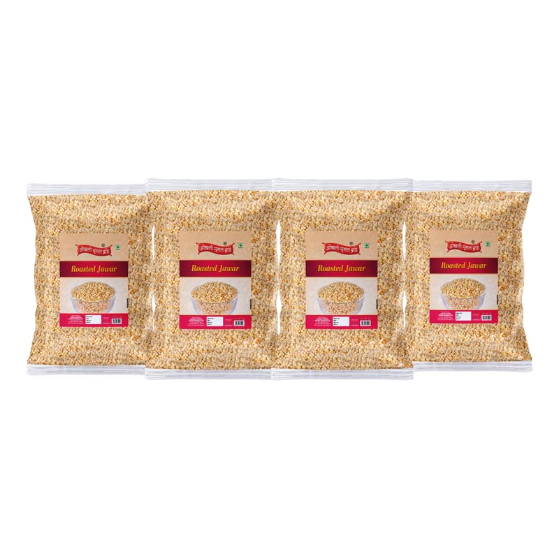 Image of OKHLI MUSAL BRAND Crispy Amravati Authentic Sorghum Jowar Jawar Puff Kurmura Kurmure Murmura Murmure Puff Snack | Namkeen | Ready to eat | Snacks Preservatives Free Tea Time Snacks-1Kg*4Pack