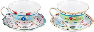Baci Milano, juego de 2 tazas de té de porcelana, mamá mia, cocina, accesorios de mesa