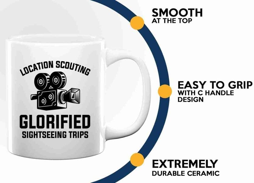 Film Maker Coffee Mug 11oz White -Location scouting - Movie Director Film Lovers Student Cameramen Chairman Screenwriter Videographer Actor Men Hubby, BHUGSLEADER8526 image 5