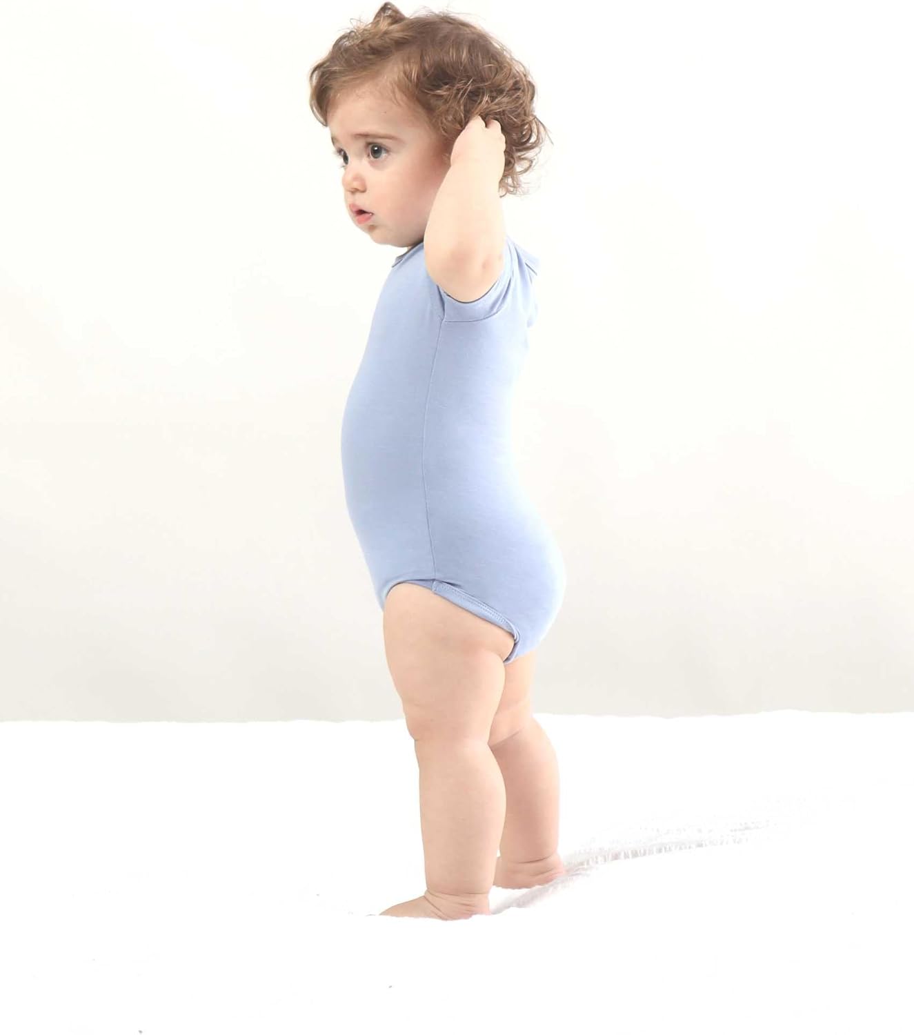 Baby Solid Bodysuit - Super Soft Rayon made from Bamboo - Short Sleeve Long Sleeve Newborn Infant Boy Girl - 5-Pack - Image 4