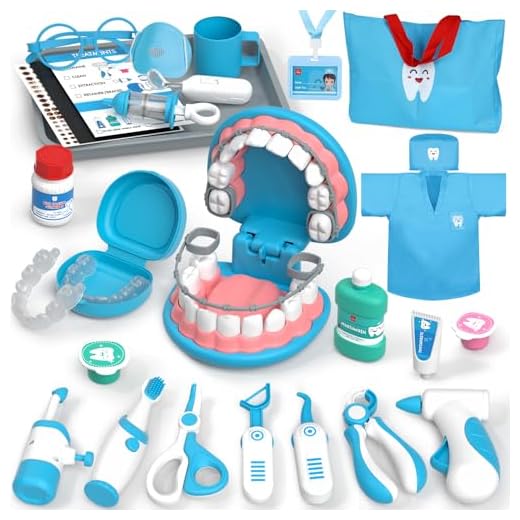 Lehoo Castle Maletin Medicos Juguete, Juego de Dentista, Doctora Juguetes, Maletin Medicos con Traje de Doctor, Kit Medico Infantil, Juguetes Niños 3 Años