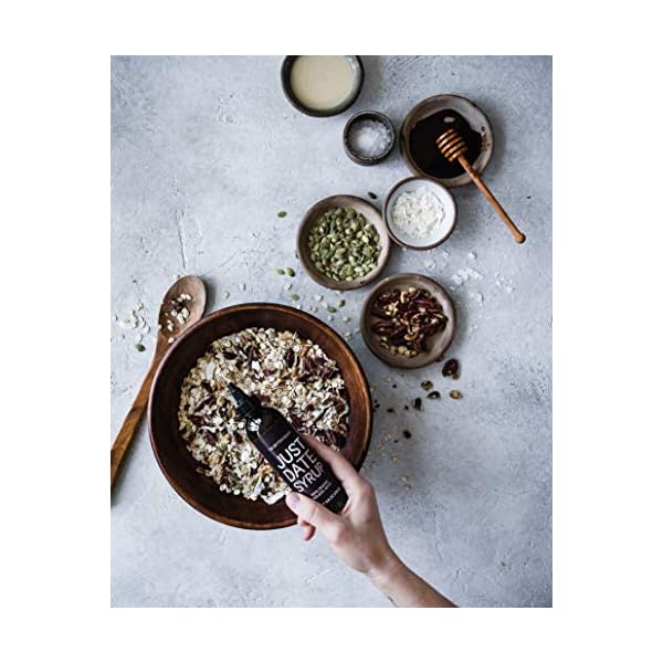 Just Date Syrup: Award-Winning Organic Date Syrup I Two 8.8 OZ Squeeze Bottles I Low-Glycemic, Vegan, Paleo | 1 Ingredient : 100% Organic Medjool Dates