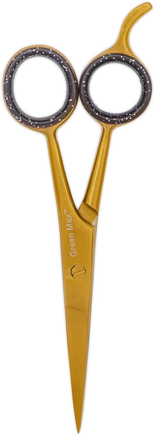Green Max Professional Mustache &amp; Beard Scissors, Small Sharp Stainless Steel Beard Shears For Men Personal Care, Precision Trimming Mustache,