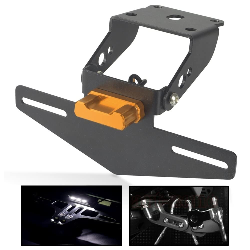 Kennzeichenhalter Motorrad Motorrad Hinterer Kennzeichen Tailrahmenhalter Mit Fit Verwendung for Du Ke 125 250 390 2017 2018 2018 2019 2020 2021 390 Due Motorrad Kennzeichenhalter(Orange)