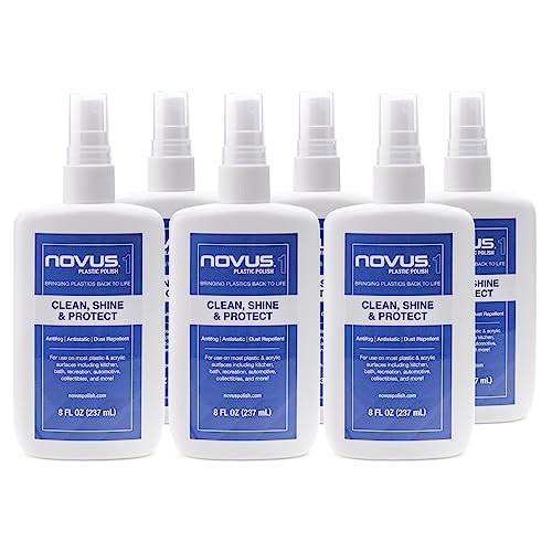 NOVUS 7020 | Plastic Clean & Shine #1 | 8 Ounce Bottle | Pack of 6