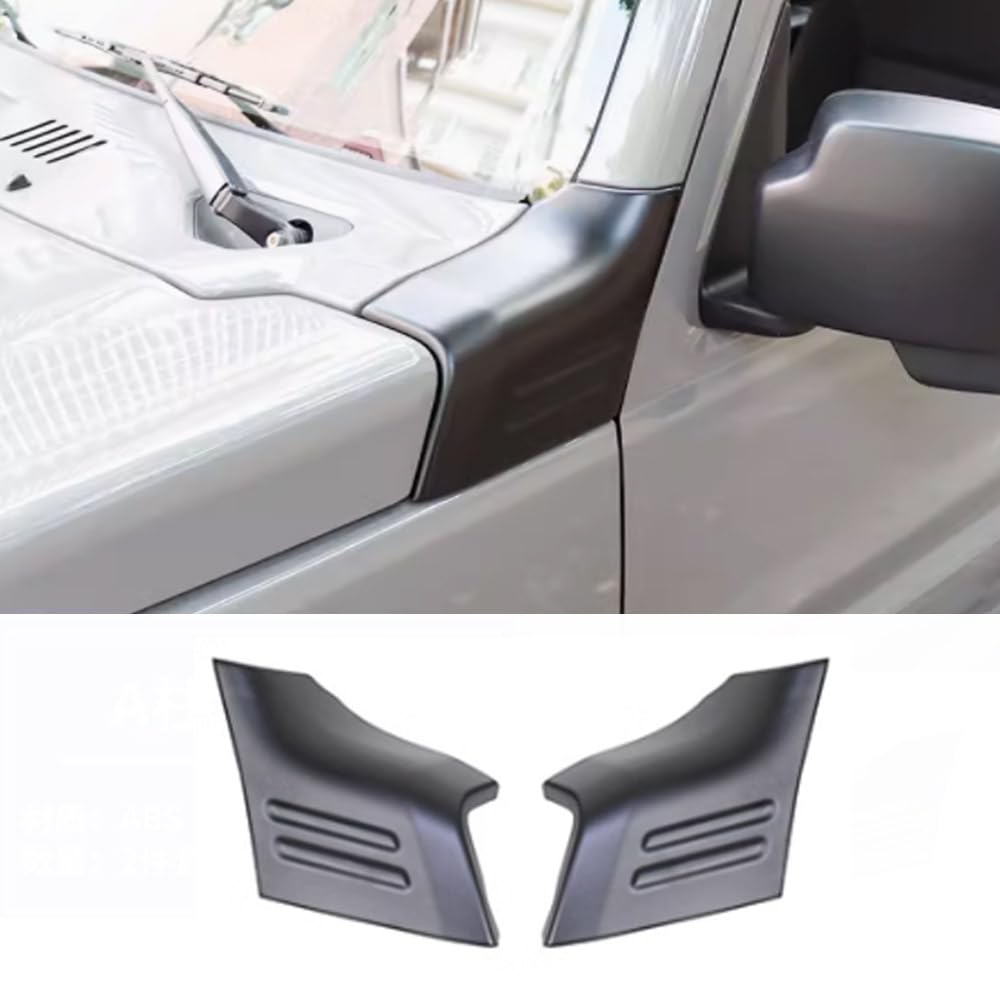 Fit for Suzuki Jimny 2Door/ 4Door 2019-2024 Matte Black ABS Auto Retrofit Exterior Front Hood Angle Wrap Protector Decorative Cover Trim Car Refit Accessories