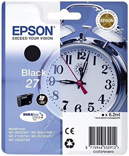 Cartouche d'encre 27 Noir Epson C13T27014022 de rechange pour impression de rapports professionnels