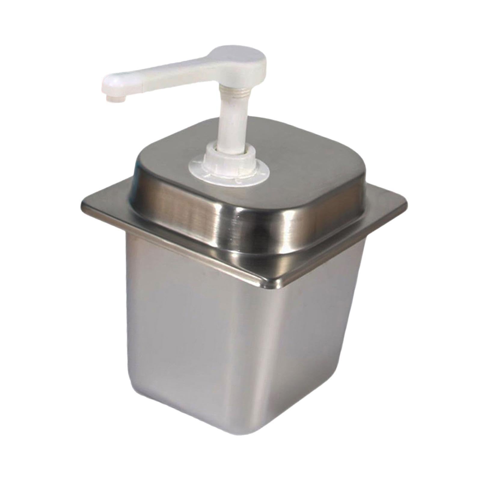 Twisaxc Silver Elegant Sauce Dispenser Pump Kitchen Essential Compatible With Ketchup And Salad Dressings Salad Dressing And Other Sauces Condiments Coffee Syrup, 10Cc