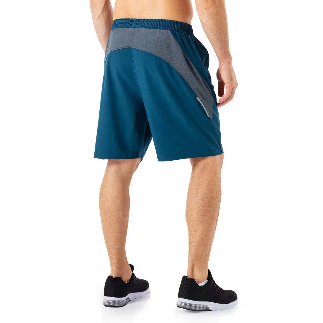 HMIYA Pantaloncini Running Uomo Leggero Sportivi Shorts Asciugatura Veloce Palestra Corsa Calzoncini con Tasca con Cerniera
