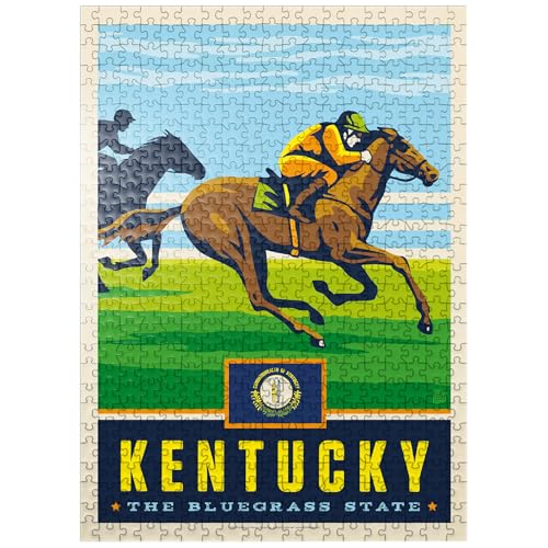 MyPuzzle Kentucky: The Bluegrass State - Premium 500 Piece Jigsaw Puzzle for Adults
