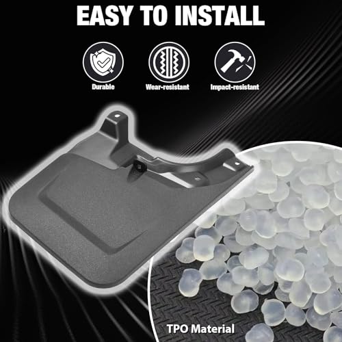 Image of XUKEY 4PCS Mud Flaps Splash Guard for Toyota Tacoma 2022 2023 Mudguards Mudflaps with Fender Flares Tire Protector Rear Front Car Accessories Replacement