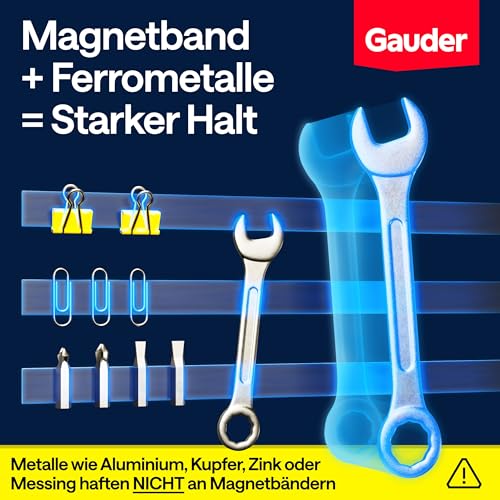 GAUDER Magnetband selbstklebend stark, Magnetklebeband (3 m x 15 mm) – Ansicht 3