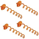 Liberty Outdoor ANCFR16-ORG-R Folding Ring Spiral Ground Anchor, 16-inch, 4 Pack