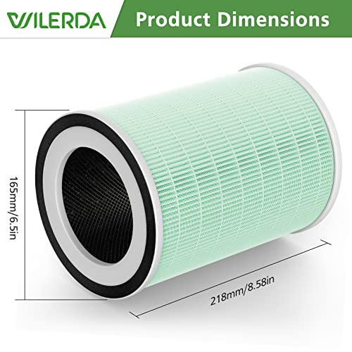 2 Pack HEPA KILO Pet Filter, Compatible with Afloia KILO, KILOPLUS, KILOPRO, MIRO,MIRO PRO and MORENTO MR-Kilo, Kalo Air Pur ifier, 360° 4-Stage Filtration, Green