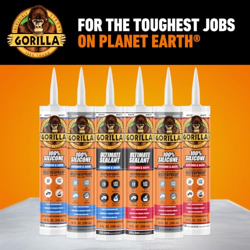 Gorilla Ultimate Sealant Window & Door Caulk, 9 oz Cartridge, White - image 7