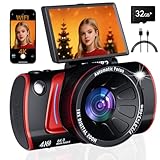 RAZPLYN 4K Digital Camera for Photography Autofocus,64MP WiFi Vlogging Camera with 3” 180° Flip Screen for YouTube,18X Zoom Travel Camera for Beginners,32GB Card & Rechargeable Battery (Black)