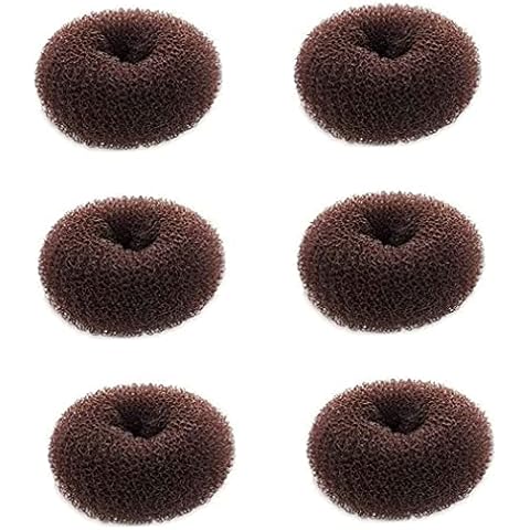 Hair Donut Bun Maker,Extra Small Hair Bun Maker for Kids, 6 PCS Chignon Hair Donut Sock Bun Form for Girls, Mini Hair Doughnut Shaper for Short and Thin Hair (Small Size Cover