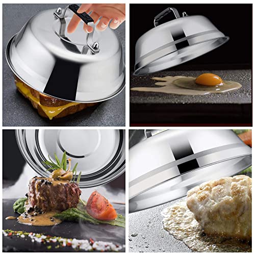 Set 4 domos para derretir queso Leonyo acero inoxidable 9in miniatura 6