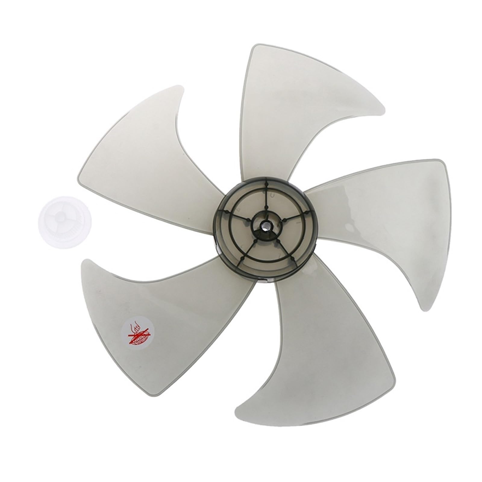 FOELANNE Plastic Fan Blade, ABS Replacement Fan Blades 5-Leaf 12-16 inch For Pedestal Fan With Nut Cover Multicolor(14 Inch)
