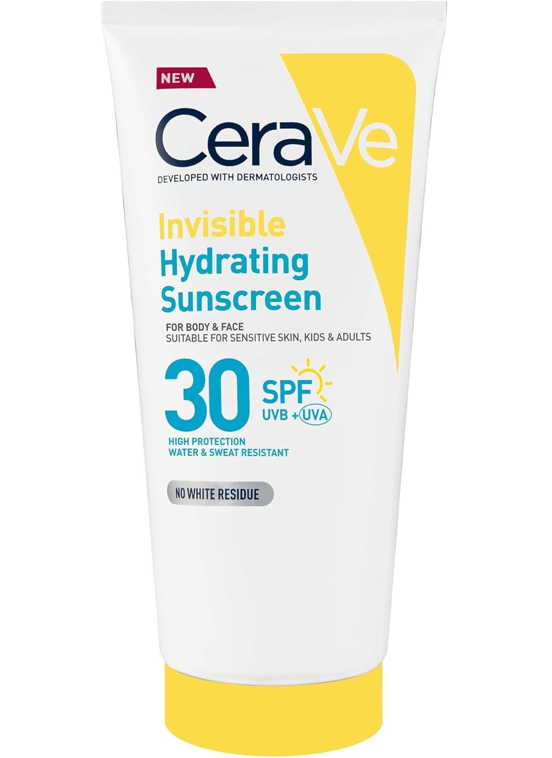 CeraVe Invisible Hydrating Sunscreen SPF 30 for body, face, & all skin types with 3 essential ceramides 177 ml
