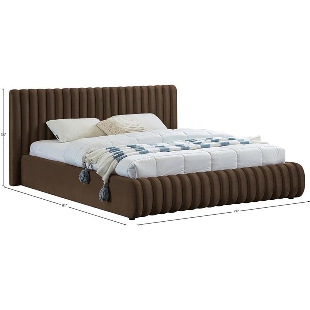 Amazon.com: Meridian Furniture NicoBrown-Q Nico Collection Modern