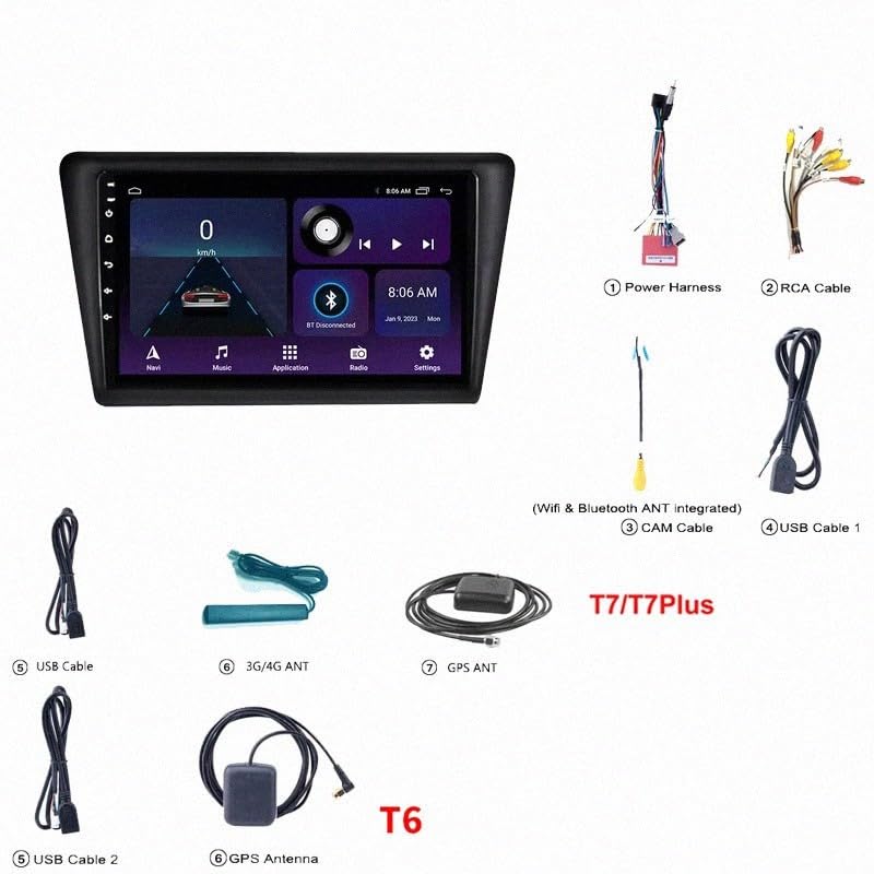 Écran portable Apple Carplay résout le problème de navigation obsolète sur Skoda Rapid 2013-2020