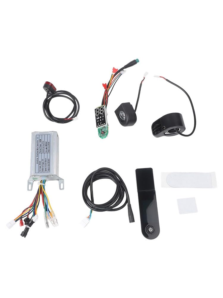 Kit de contrôleur de trottinette électrique 36 V 350 W avec écran, accélérateur et lumière pour scooter électrique, vitesse maximale de 25 km/h