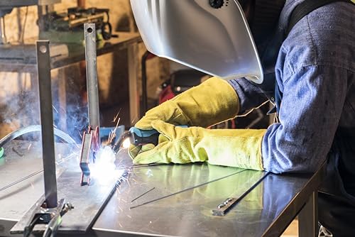 ActivArmr Ansell 43-216 Schnittschutz Arbeitshandschuhe, Hitzebeständige Handschuhe, Mechanikschutz, Spezialzweck-Handschuh Damen Herren, Industrie PSA, Gelb, Größe XL (6 Paar)