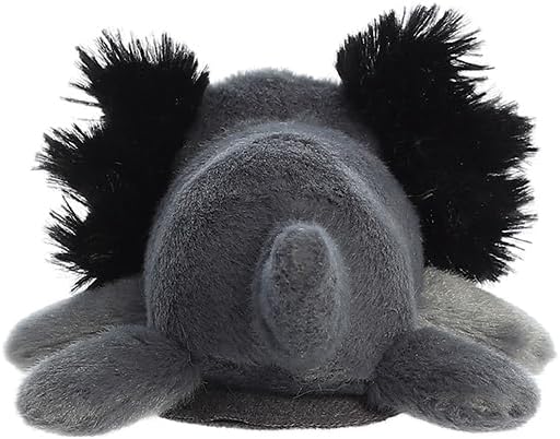 Aurora® Adorable Shoulderkins™ Ebon Black Axolotl™ Stuffed Animal - Fun Buddy that Can Go Everywhere with You - Perfect for Kids 3+ Years and Costumes - 6.5 Inches