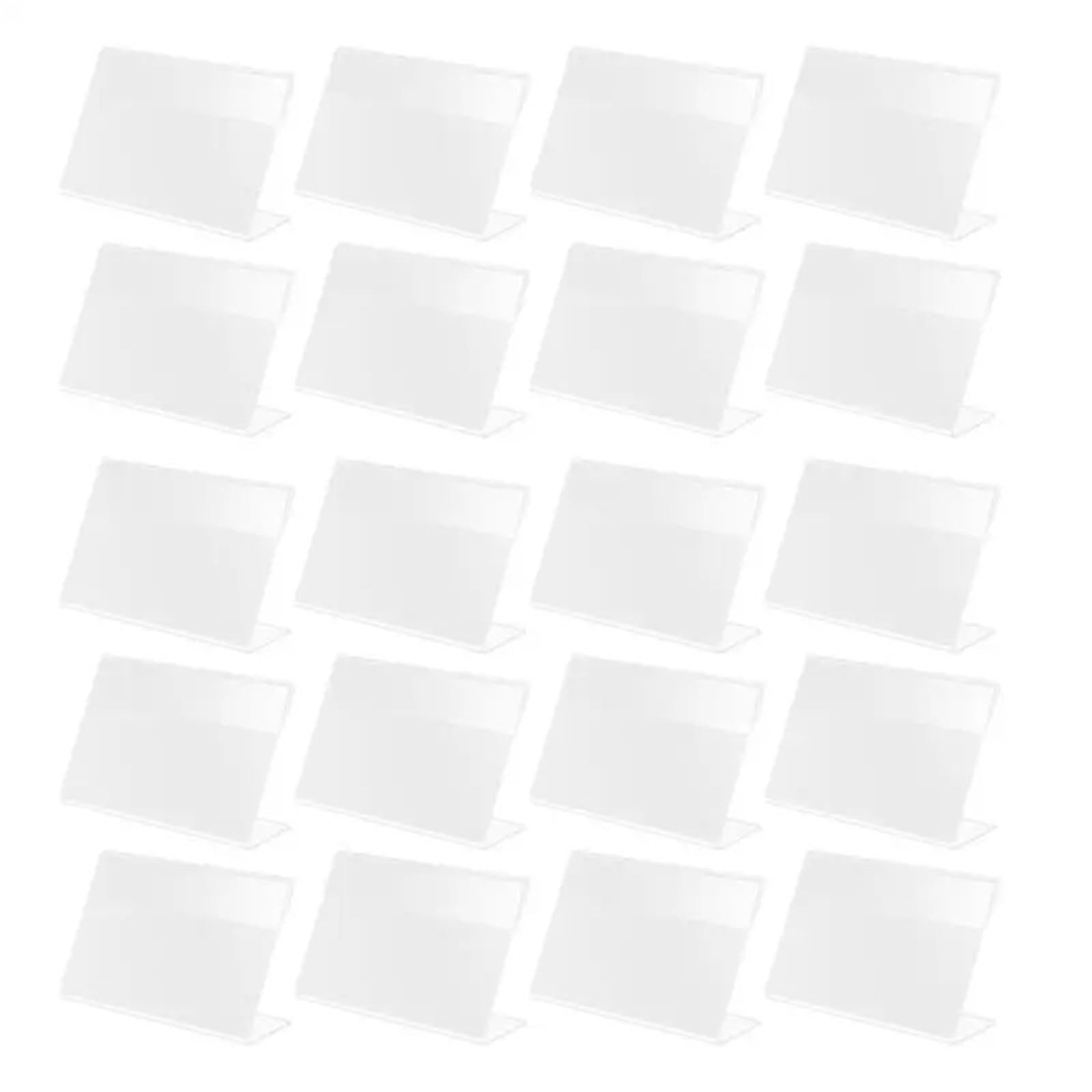 Hzomif 40 Pcs Transparent Label Holders for Price Tags, Plastic Sign Display Stand Tabs