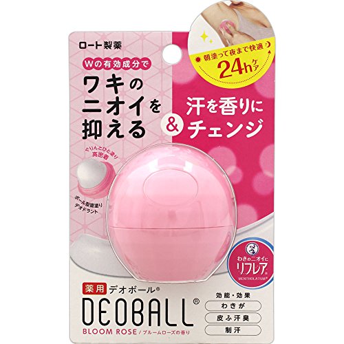 【医薬部外品】リフレア デオボール 直塗りデオドラント ブルームローズの香り 汗を香にチェンジ24時間ケア 15g
