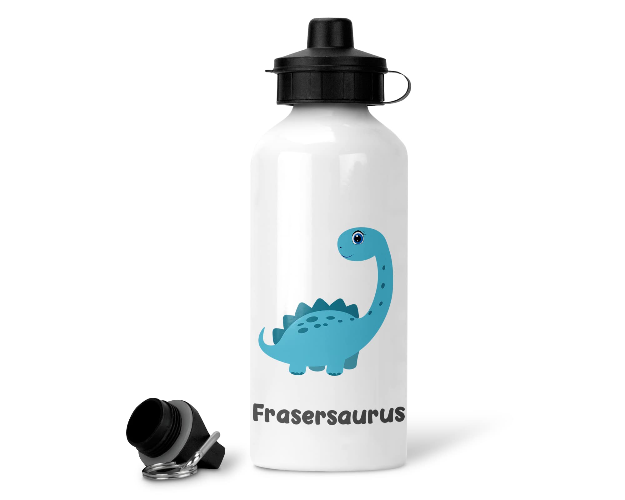 Chicken Craft Custom Dinosaur Water Bottle with Name - Personalised Kids Drink Flask for School/Nursery - Sucker & Screw Top, 500ml Metal Hydration Flask - Back to School Gift