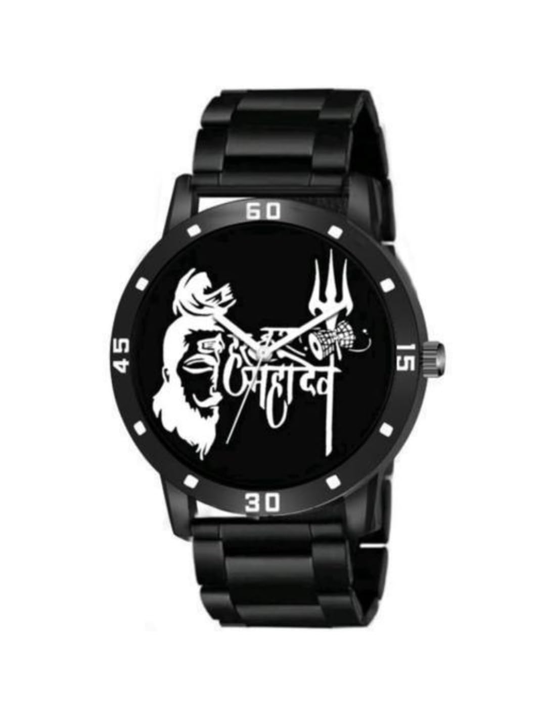 vtrack A51 New All Black Bump Belt Mahadev-Mahakal-Tilak Watch for Men (Black-I) (B0D2ZY11BV) Amazon Price History, Amazon Price Tracker