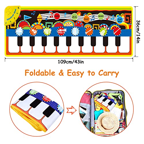 Buluri Pianomat, vroege opvoeding muzikale dansmat, touch pianomat, muziekmat met 5 modi en 8 instrumentgeluiden… - Image 6