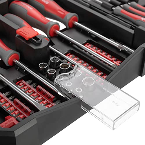 Intertool 63-Piece Magnetic Screwdriver Set With Mount Case, Precision Screwdrivers, Bits, Sockets, Storage Organizer Cabinet Vt08-3363 #TOP7