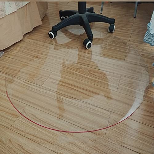 MLYY Protector Suelo Silla Ruedas HD Transparente Protector de Suelo Redondo, 1,5 mm de Espesor Largo Alfombra de plástico Piso/Mesa de Madera, 65/85/105/125/145/160 cm de Ancho Cover